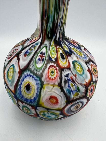Vintage Murano Millefiori Cruet: Hand Blown Italian Art Glass