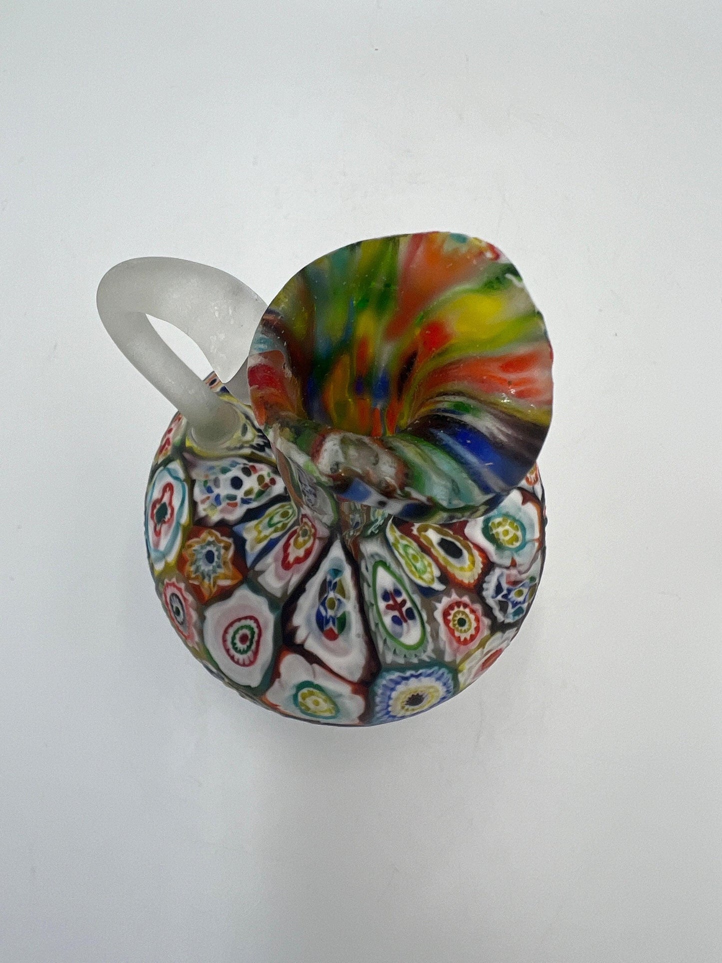 Vintage Murano Millefiori Cruet: Hand Blown Italian Art Glass