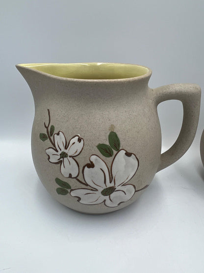 Pigeon Forge Pottery Tea Set, Blue & Yellow Glaze (5 Piece Collection)