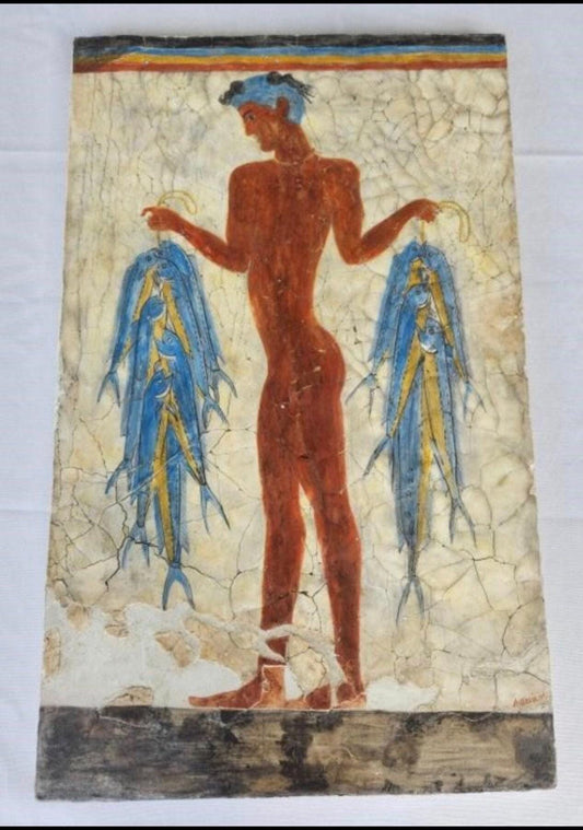 Hand Painted Young Fisherman on Wood by M. Asttasia - Unique Nautical Wall Art - Original Maritime Decor