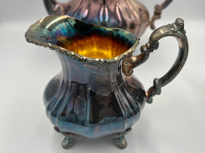 Vintage Silver Coffee and Tea Set (Pot, Creamer & Sugar Bowl)