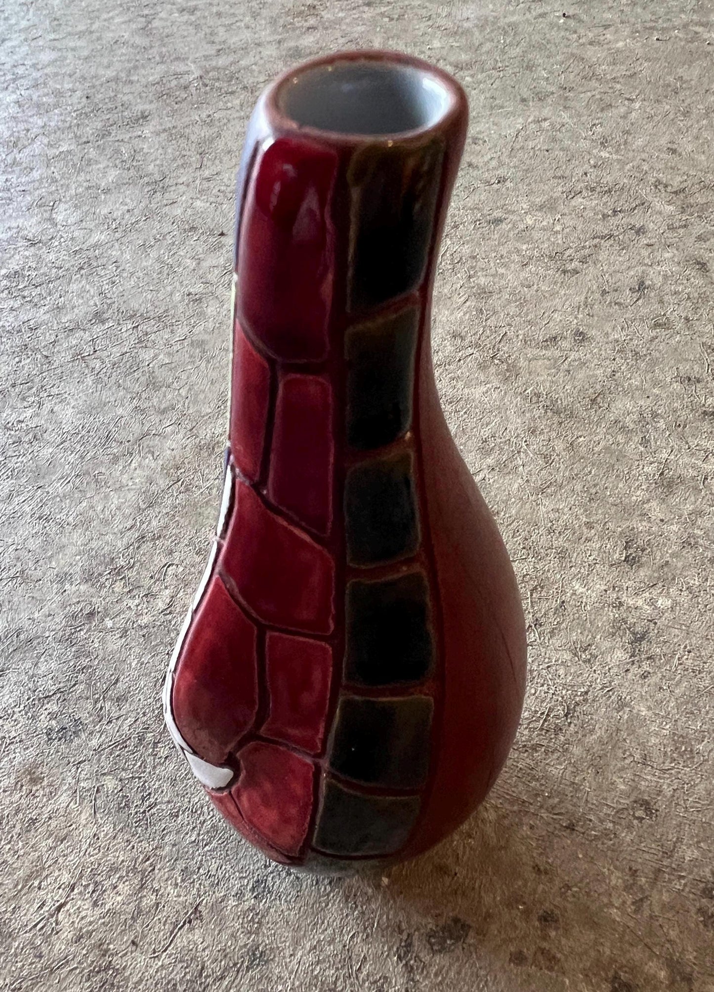 Vintage MCM vase Keramos, hand painted, Israel
