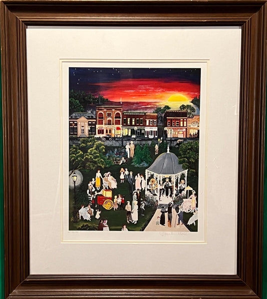 Denielle Spohn Moes Signed and Numbered Limited Edition Serigraph, "Sunset in the Park"