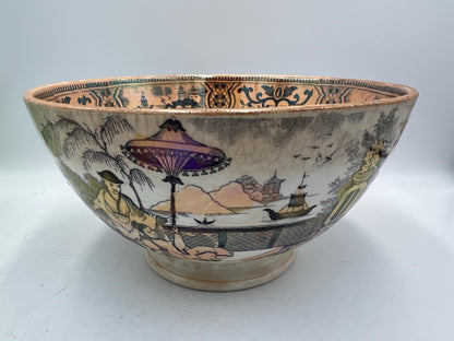 Pajong Pattern Rice Bowl: Vintage Dutch Ceramic (7.5" Diameter)
