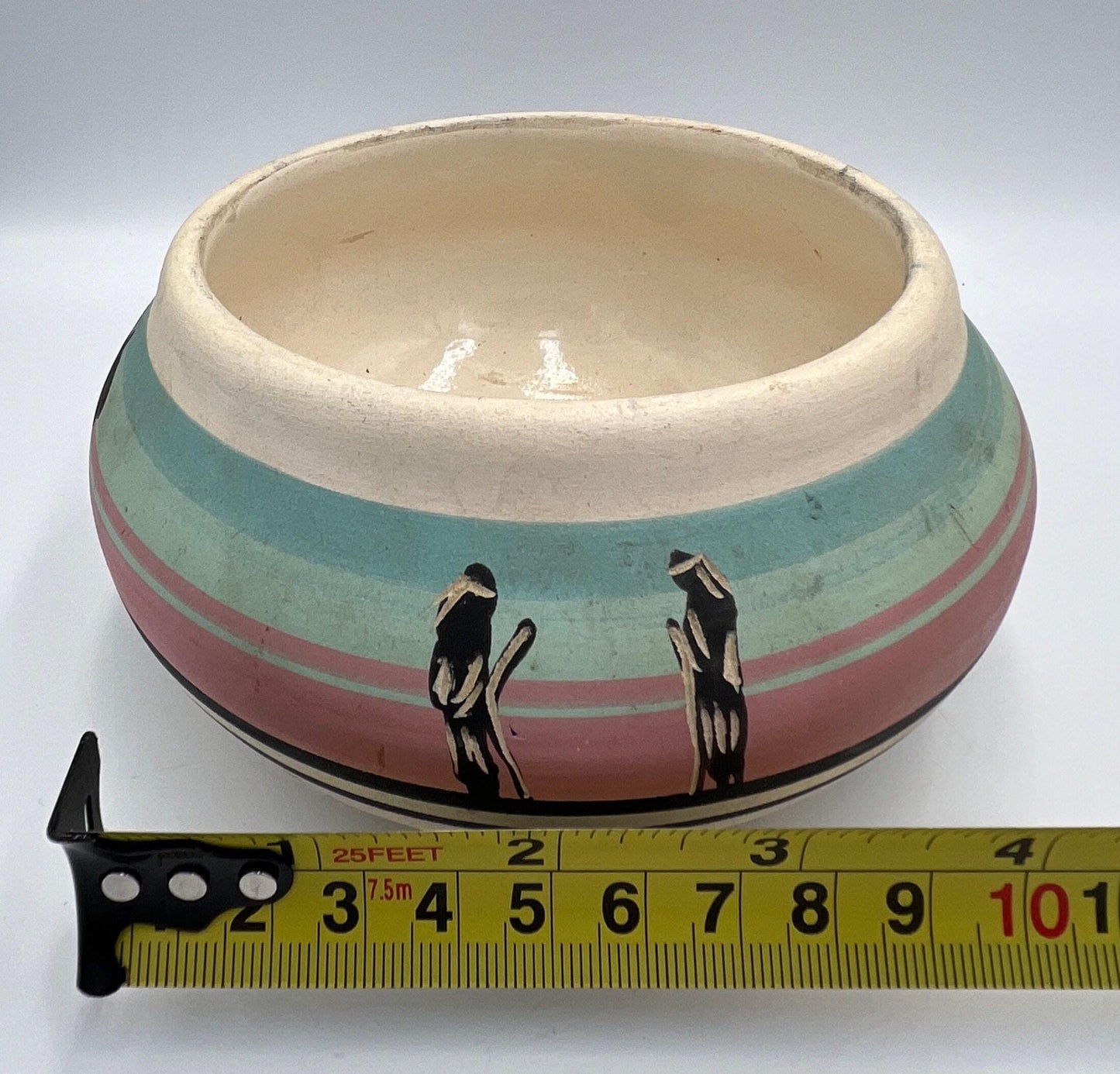 Native American Style Bowl: Rustic Handmade Clay - Southwestern Decor