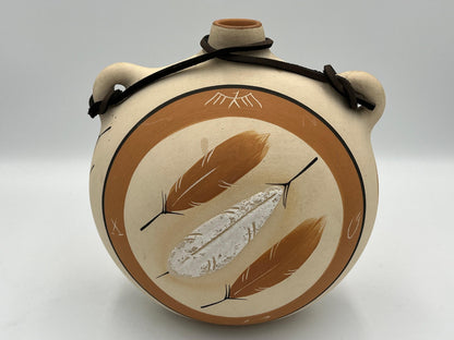 Vintage Hand-Painted Native American Pottery, Desert Pueblo 'Buckskin'