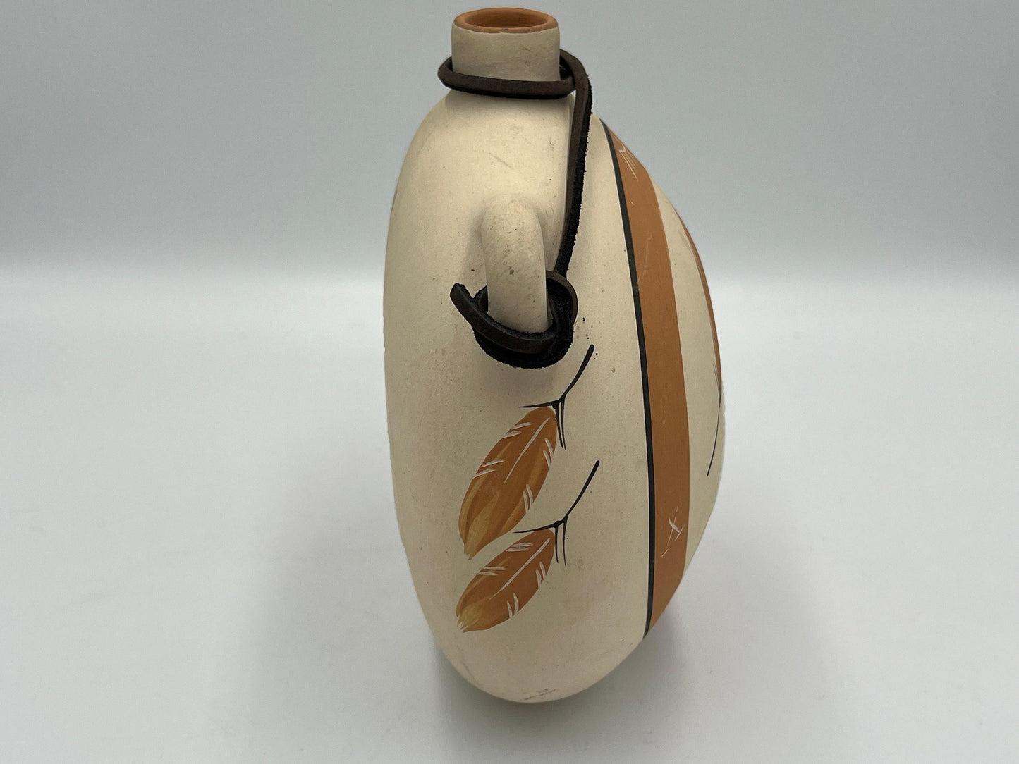 Vintage Hand-Painted Native American Pottery, Desert Pueblo 'Buckskin'