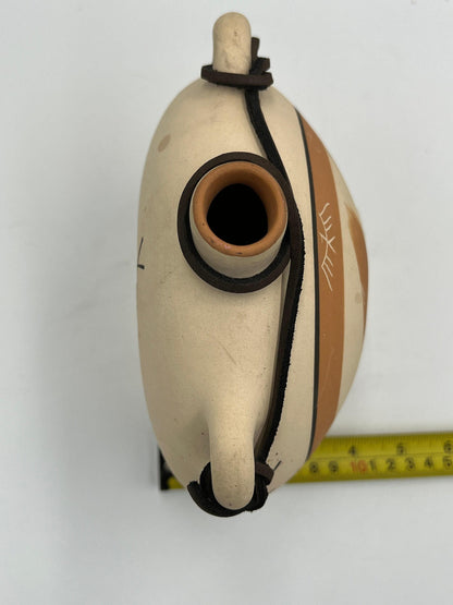 Vintage Hand-Painted Native American Pottery, Desert Pueblo 'Buckskin'