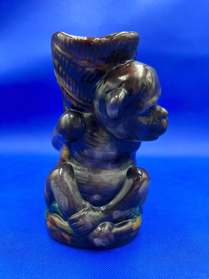 English Majolica monkey jugs / pitcher / large mugs