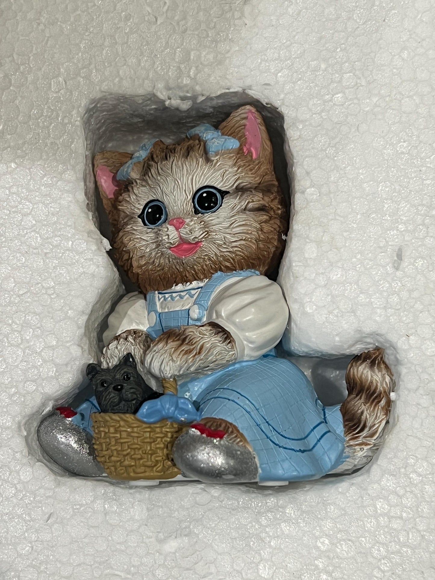 Dorothy Cat and Toto Figurine or Backdrop - Kittens of Oz Resin Collectible Your Choice!