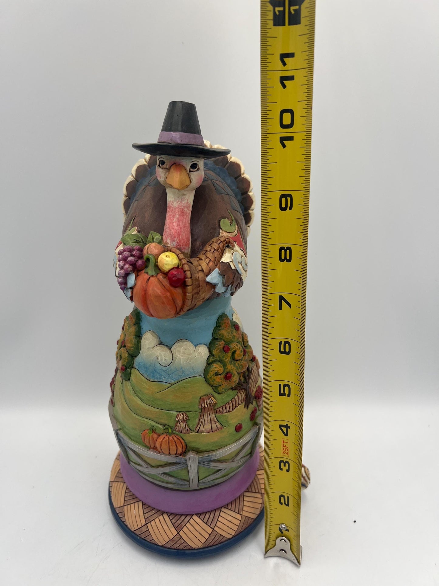 Jim Shore Thanksgiving Turkey - Musical, Rotating Harvest Display