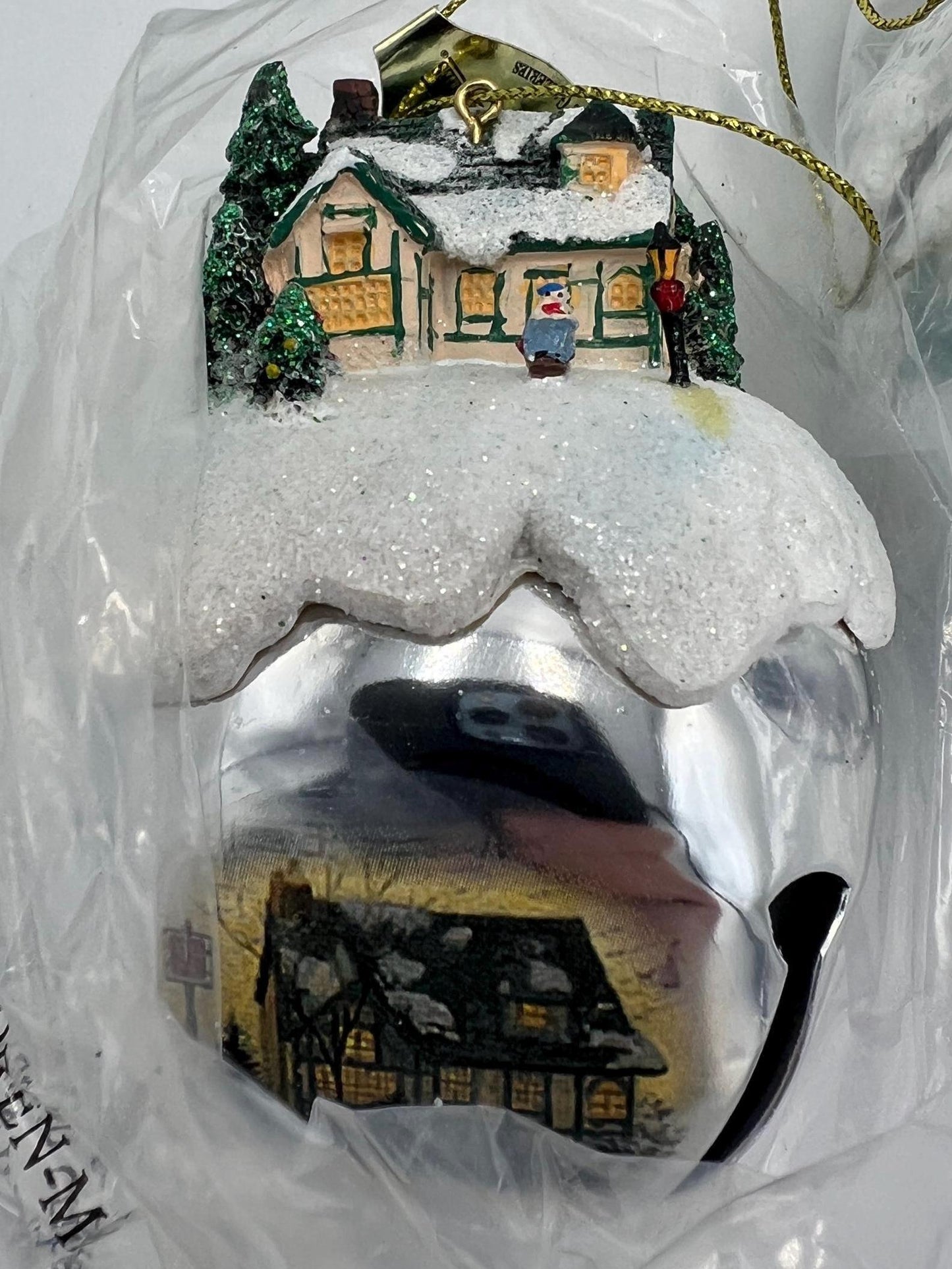 Christmas tree ornaments Ashton Drake Thomas Kinkaid Sleigh Bells Set of 3