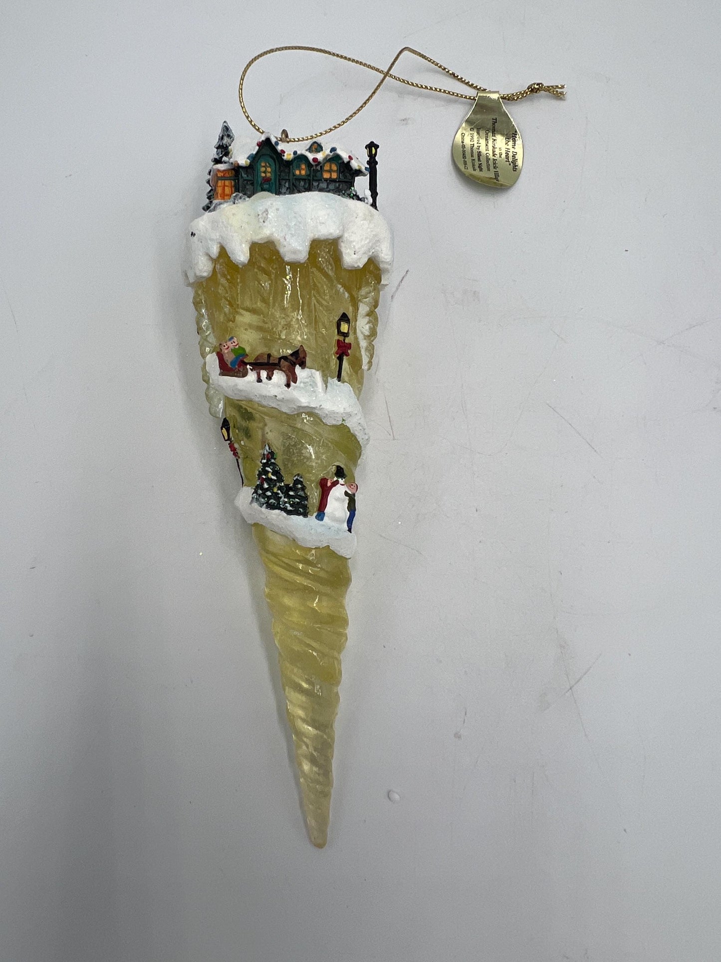 Thomas Kinkade Icicle Ornaments: Hand-Painted Village Scenes