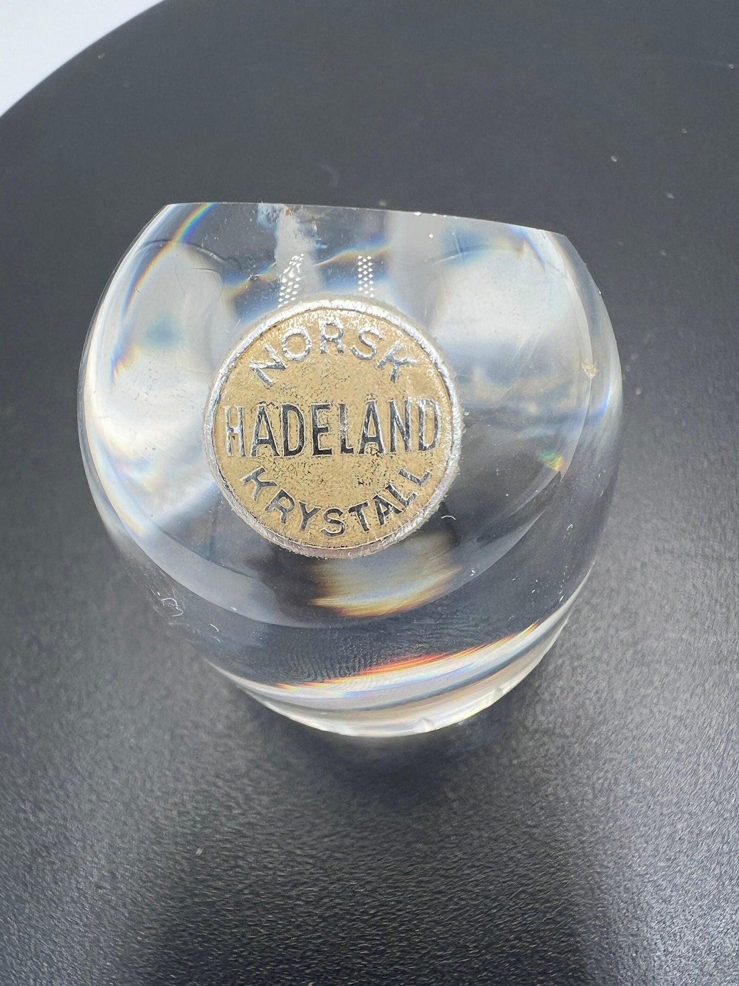 Eskimo Art Glass Sculpture: Norwegian Vintage Crystal (Small Paperweight)
