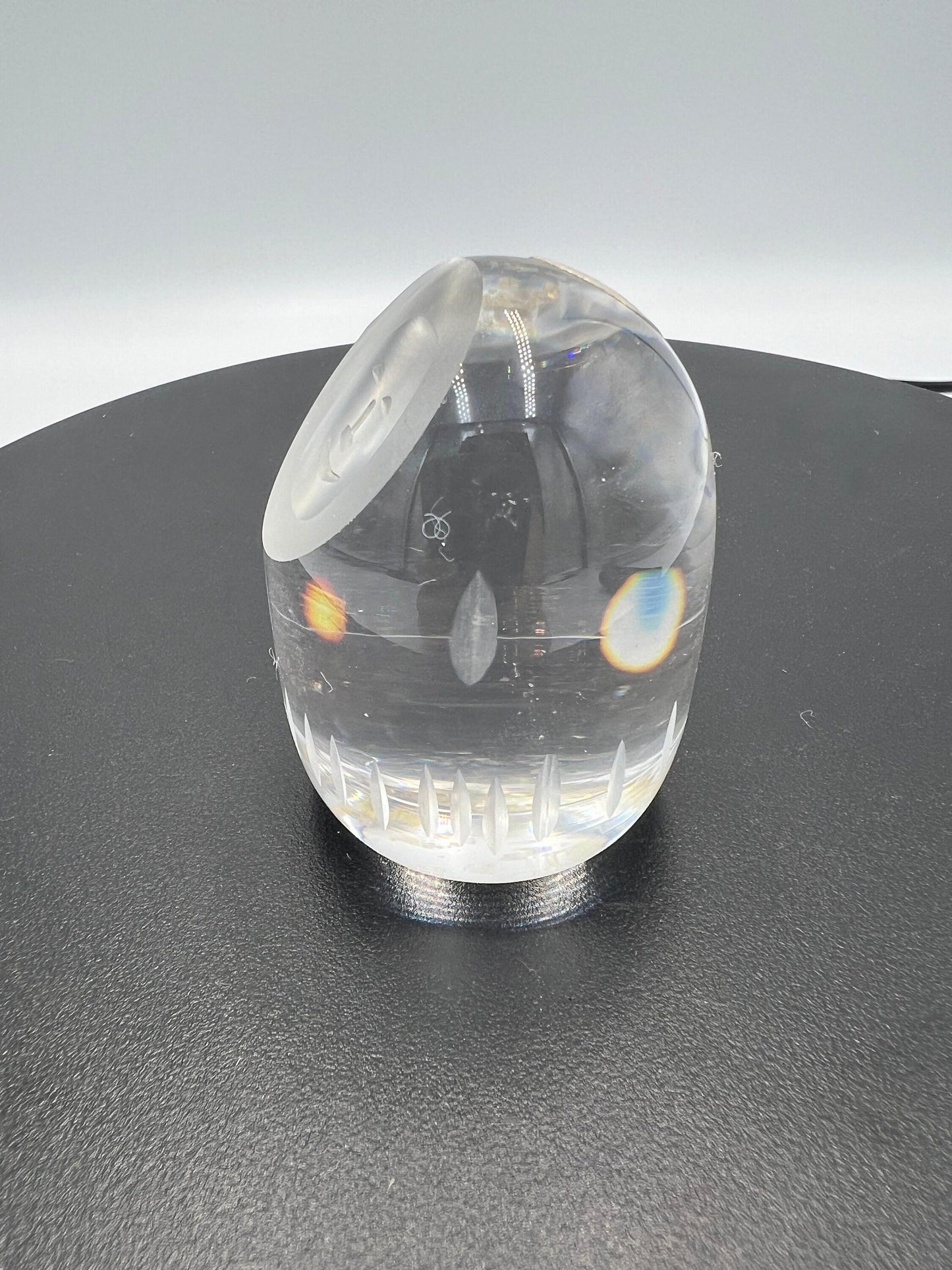 Eskimo Art Glass Sculpture: Norwegian Vintage Crystal (Small Paperweight)