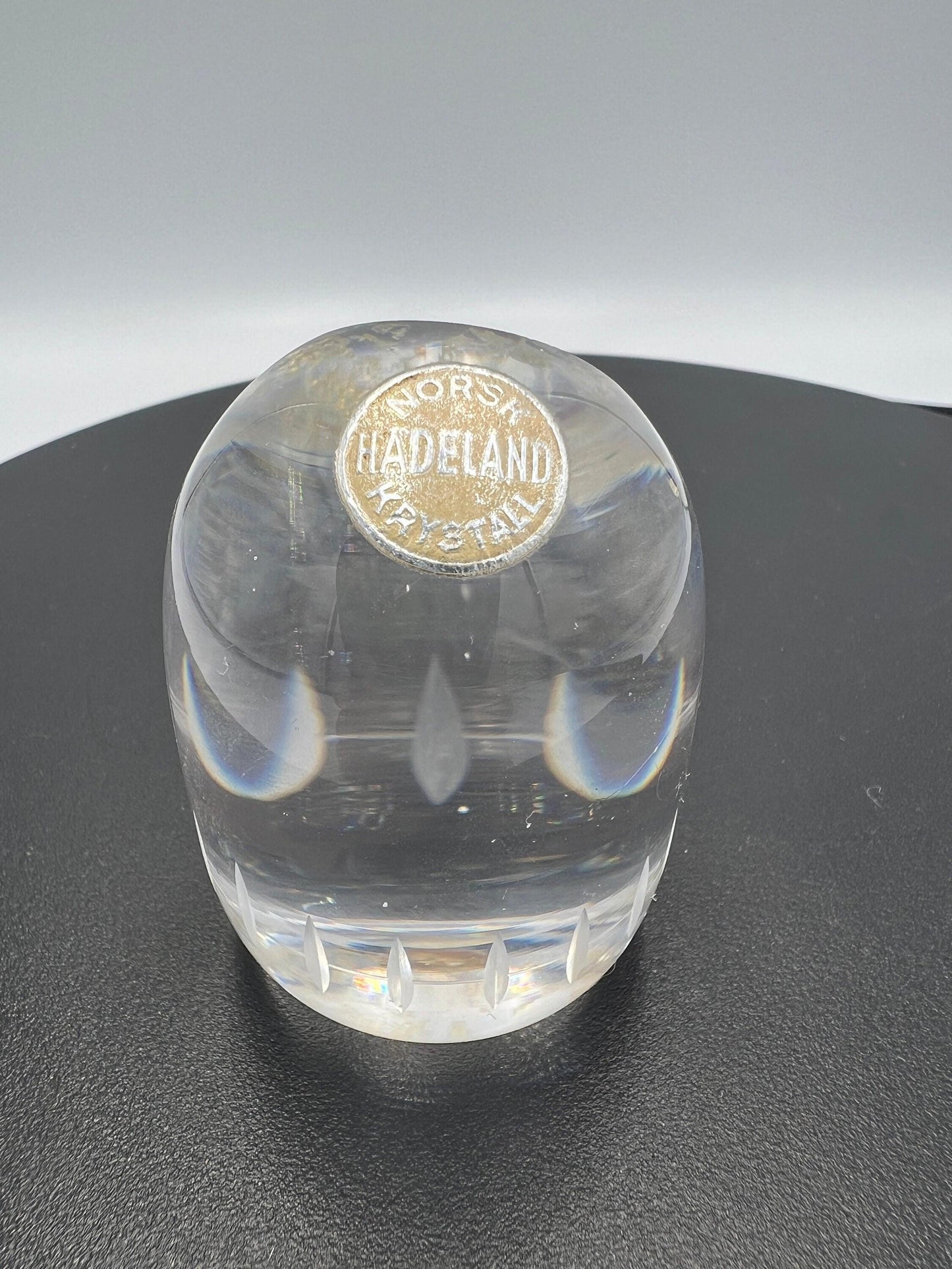 Eskimo Art Glass Sculpture: Norwegian Vintage Crystal (Small Paperweight)