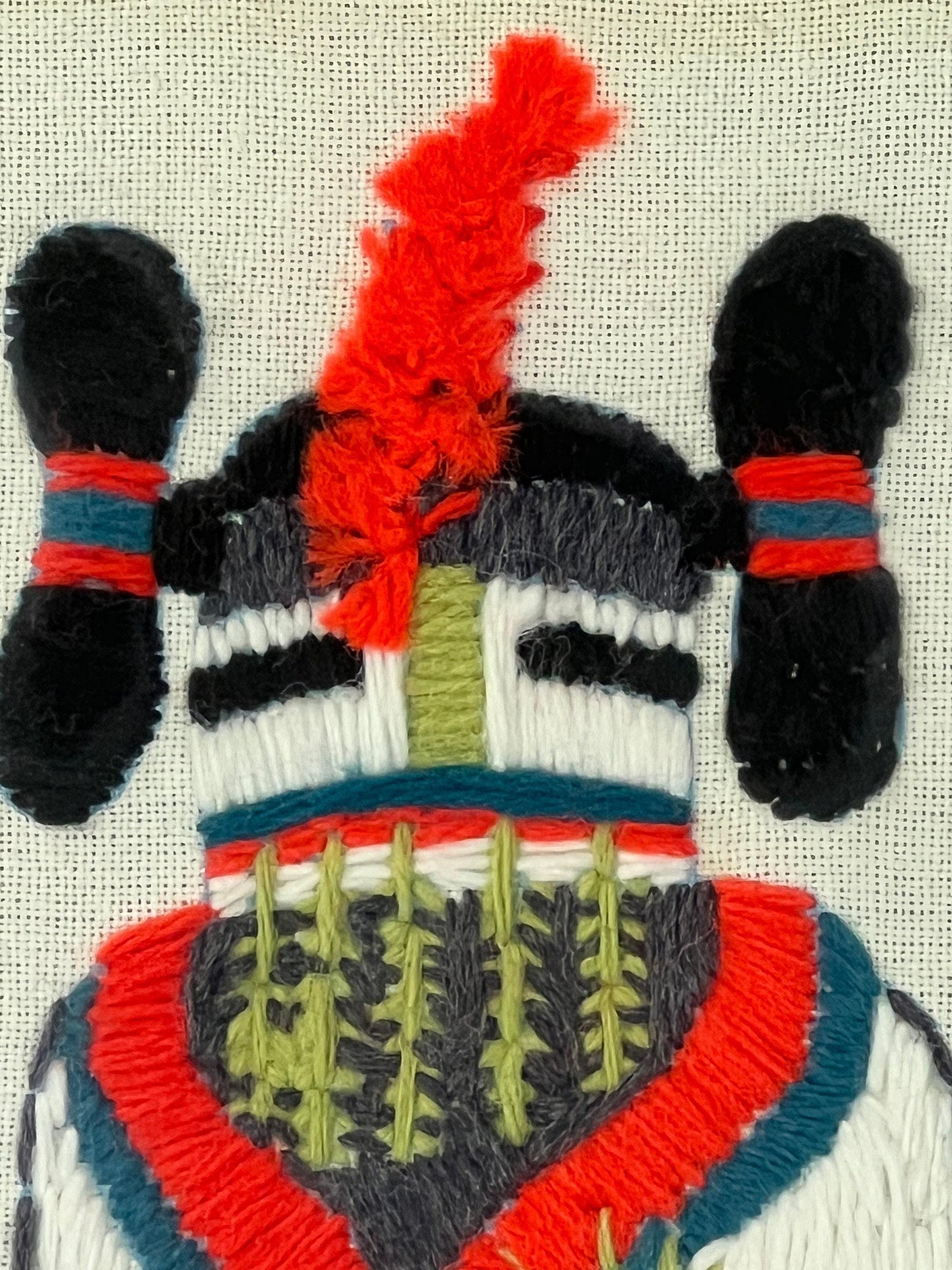 Hopi Kachina Maiden Embroidery - Framed Native American Wall Art