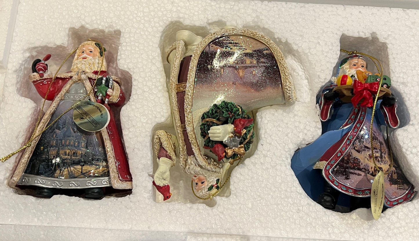 Thomas Kinkade Santa Ornaments, Collections 7, 32, 40, 41