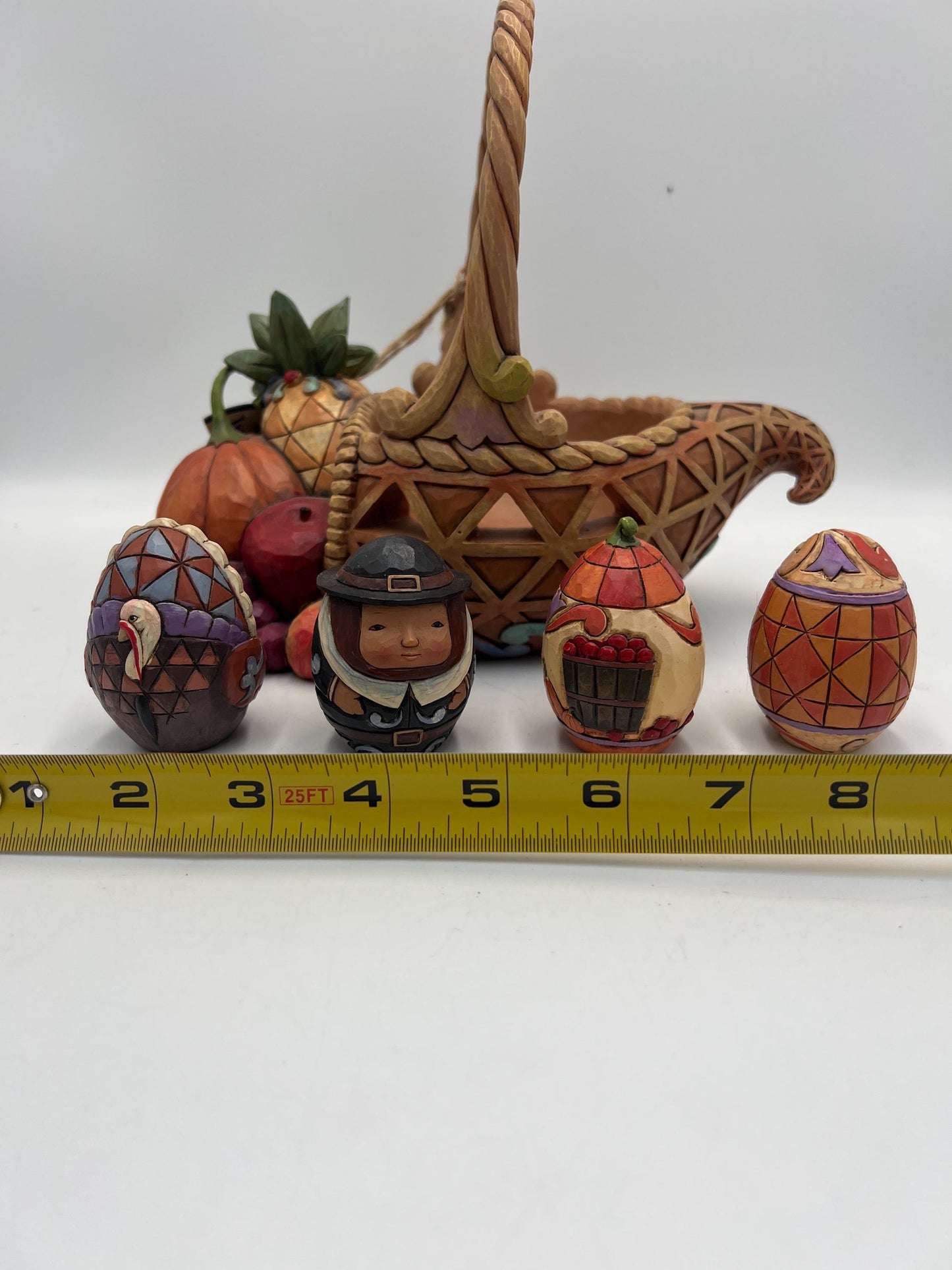 Jim Shore Heartwood Creek Cornucopia Set, Autumn Eggs (5 Pieces)
