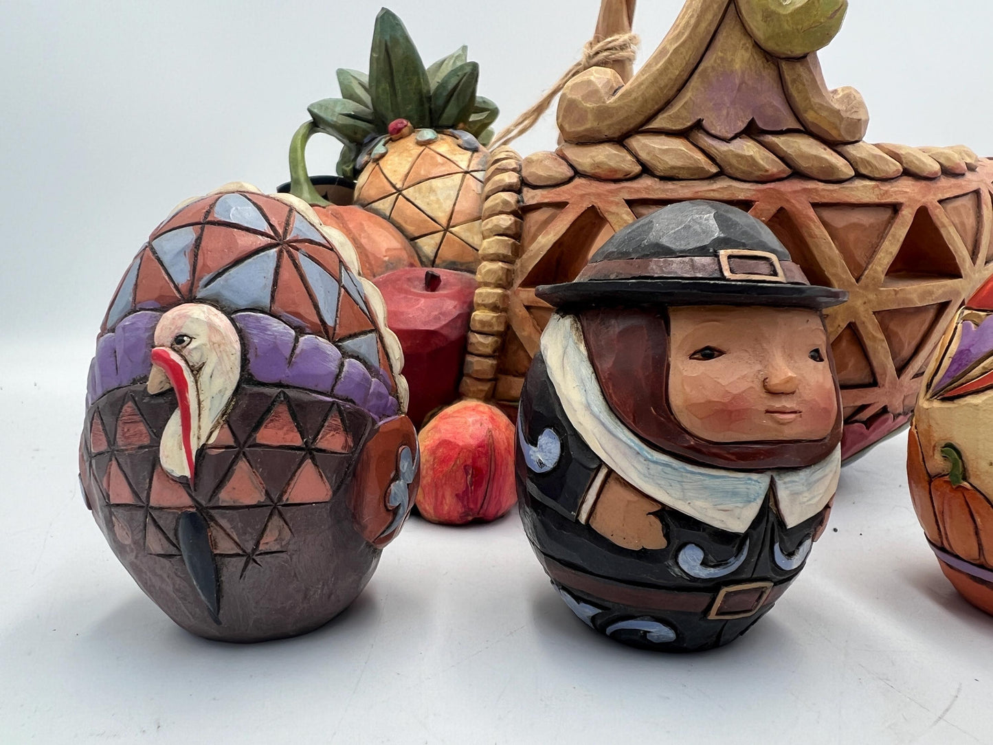 Jim Shore Heartwood Creek Cornucopia Set, Autumn Eggs (5 Pieces)