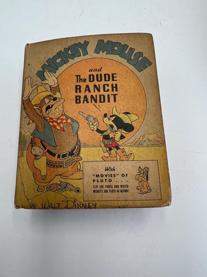 DISNEY Books Mickey Mouse Fragile - Mickey Mouse and The Dude Ranch Bandit 1943 - Mickey and Bobo the Elephant 1935