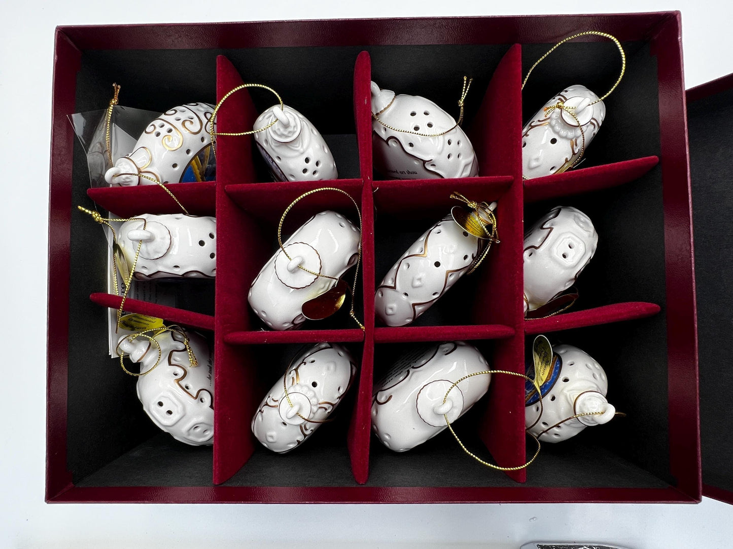 Nativity Ornament Collection: Hand-Painted Porcelain - 12 Pieces with Box