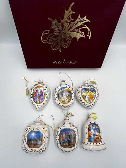 Nativity Ornament Collection: Hand-Painted Porcelain - 12 Pieces with Box