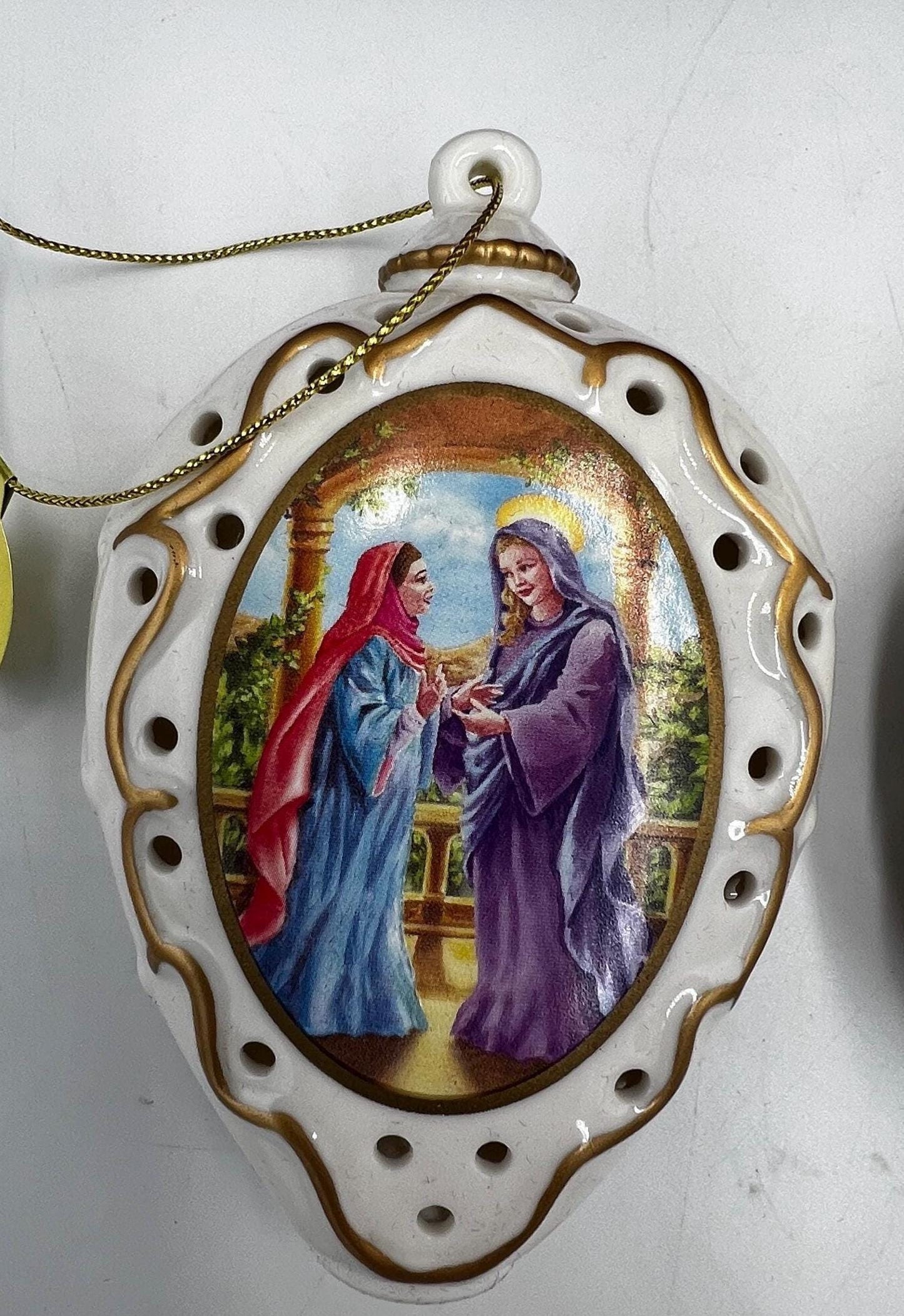 Nativity Ornament Collection: Hand-Painted Porcelain - 12 Pieces with Box