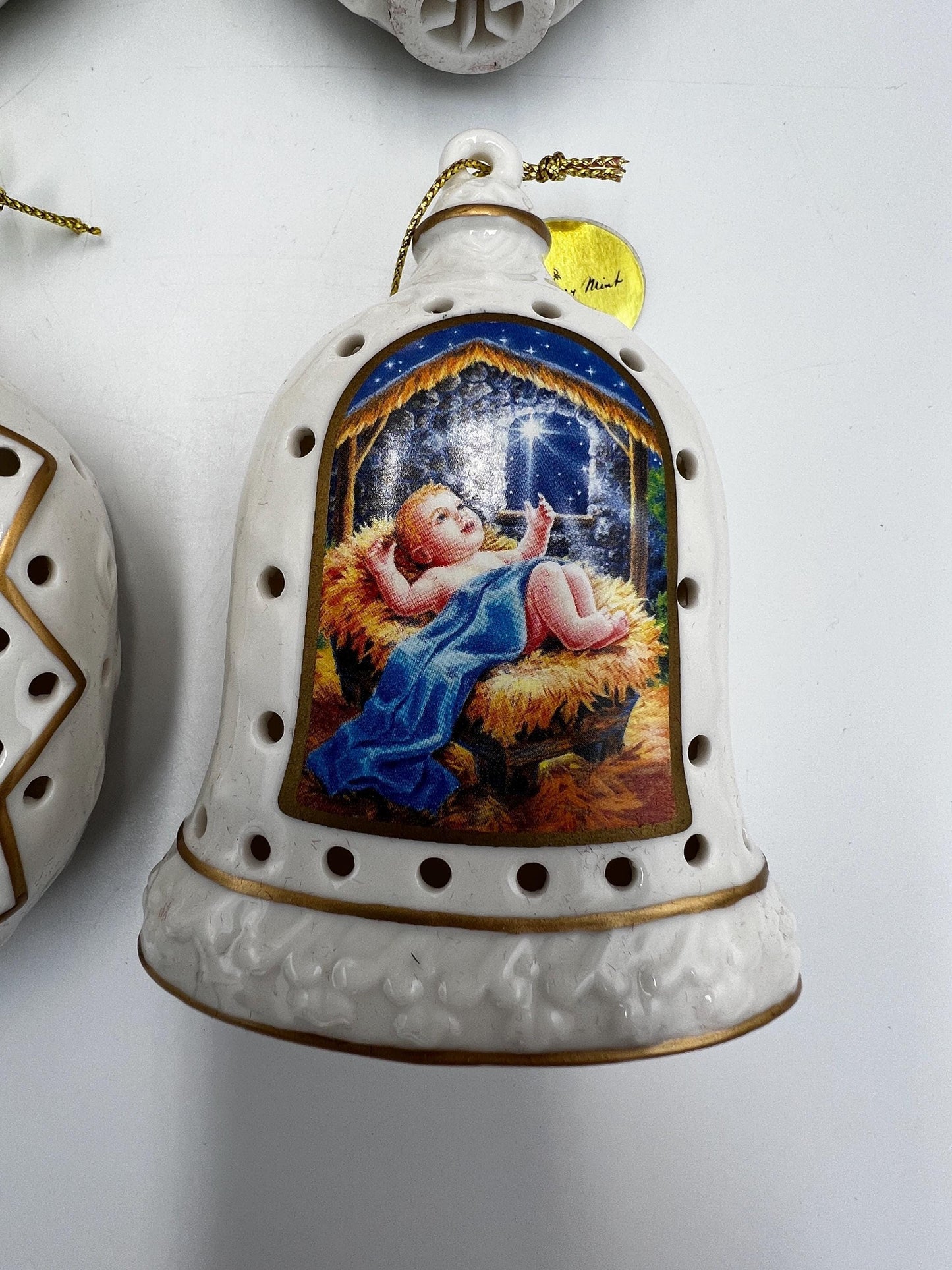 Nativity Ornament Collection: Hand-Painted Porcelain - 12 Pieces with Box