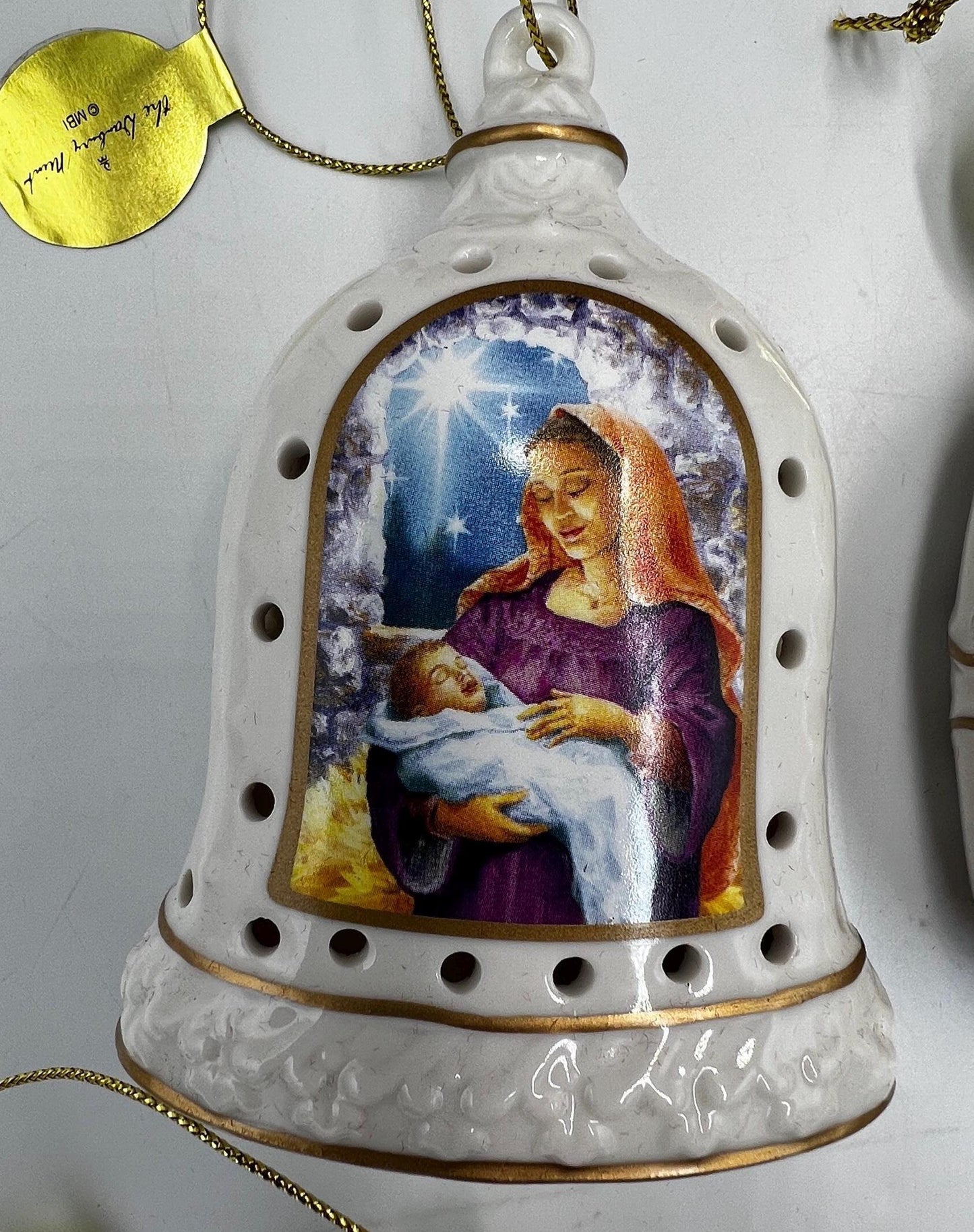 Nativity Ornament Collection: Hand-Painted Porcelain - 12 Pieces with Box