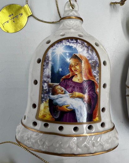 Nativity Ornament Collection: Hand-Painted Porcelain - 12 Pieces with Box