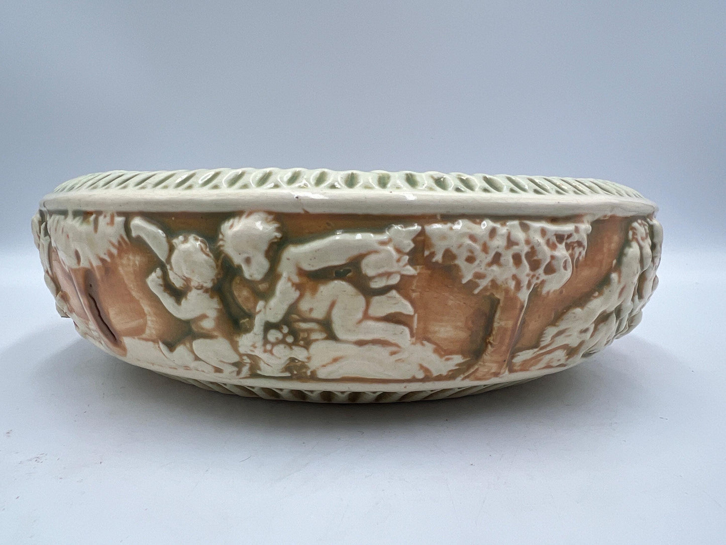 Roseville Donatello Antique Art Pottery Cherub Center Bowls