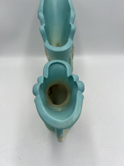 Hull Pottery Cornucopia Double Handled Vases, circa 1949 B13 13"