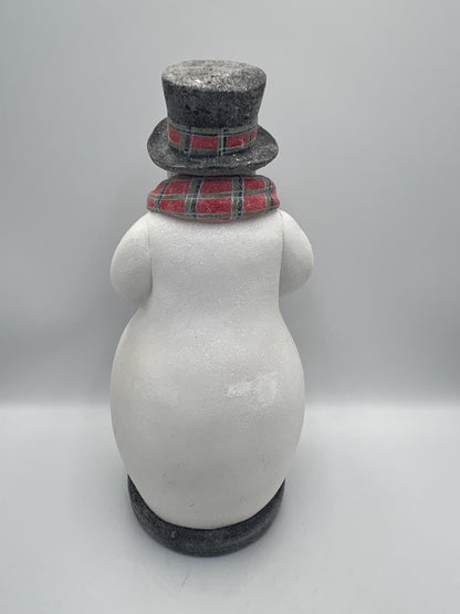 Snowman Christmas Decor: Light-Up Carolers Figurine (Medium Size)