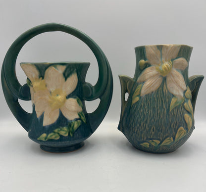 Roseville Clematis Vases Vintage - Your Choice