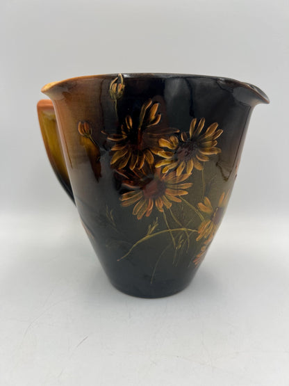 Vintage Rookwood 1890s/1900s Daisy Motif Triangular Pitcher and Small Vase - RARE pair - Constance Baker