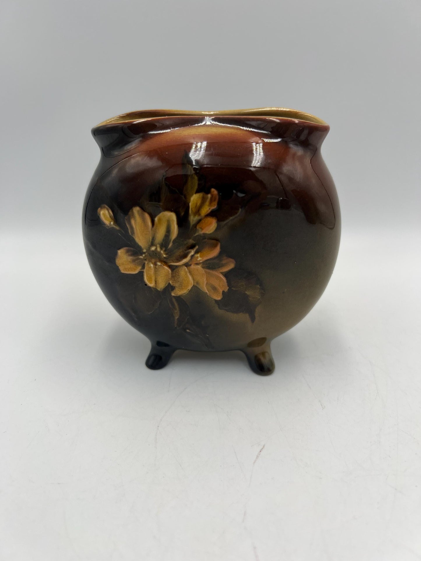 Vintage Rookwood 1890s/1900s Daisy Motif Triangular Pitcher and Small Vase - RARE pair - Constance Baker