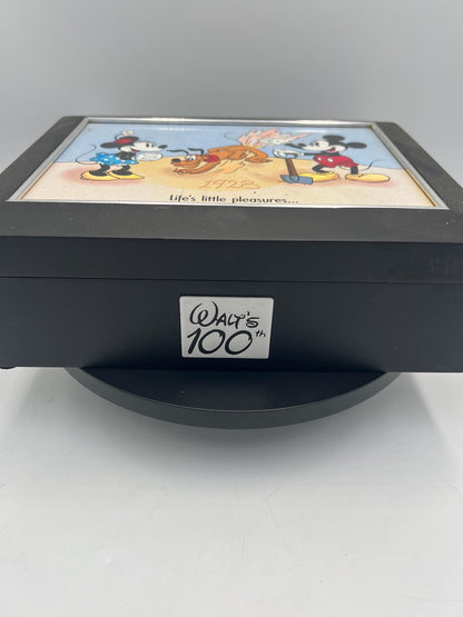 Disney 1928 2001 Walt's 100th Mickey, Minnie and Pluto Keepsake Box Life Little Pleasures