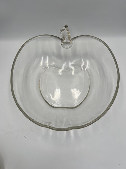 Vintage Hazel Atlas Clear Apple Themed Serving Set