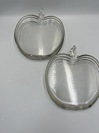Vintage Hazel Atlas Clear Apple Themed Serving Set