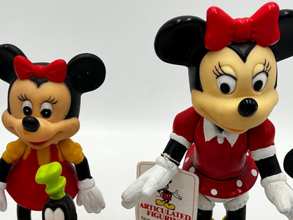 DISNEY Mickey Mouse Minnie Mouse Goofy Pose Articulated Figurines Lot of 6