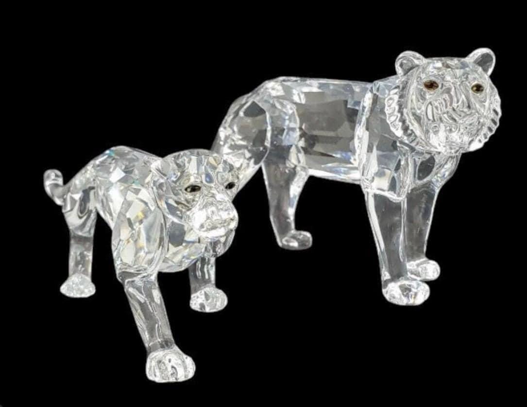 Swarovski Tiger and Leopard, Retired African Wildlife Crystal Collectible, Unboxed, Your Choice