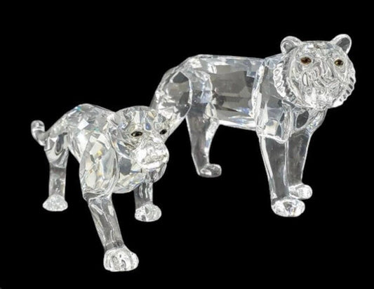 Swarovski Tiger and Leopard, Retired African Wildlife Crystal Collectible, Unboxed, Your Choice