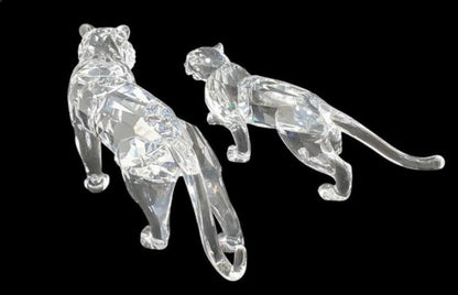 Swarovski Tiger and Leopard, Retired African Wildlife Crystal Collectible, Unboxed, Your Choice