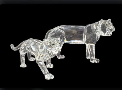 Swarovski Tiger and Leopard, Retired African Wildlife Crystal Collectible, Unboxed, Your Choice