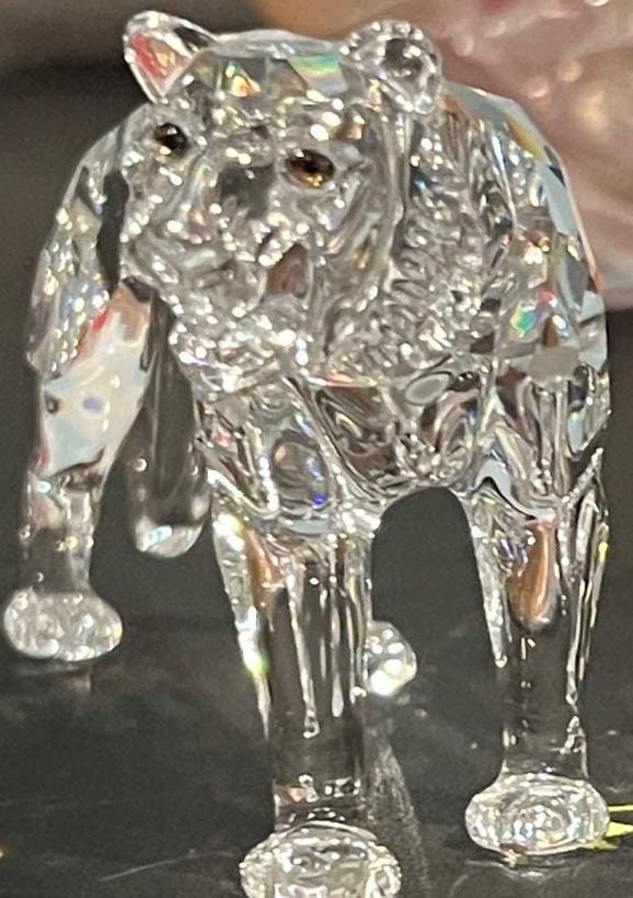 Swarovski Tiger and Leopard, Retired African Wildlife Crystal Collectible, Unboxed, Your Choice