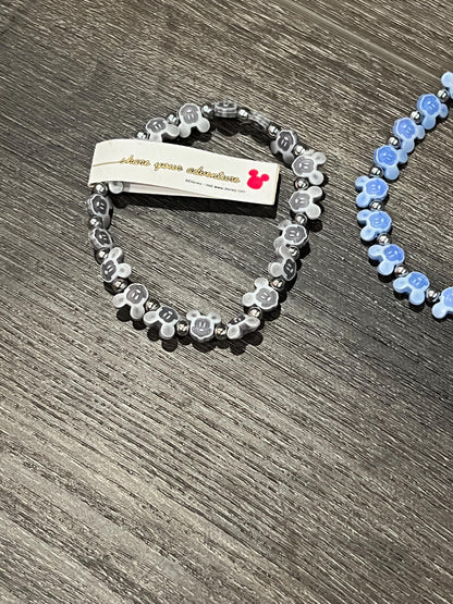DISNEY Mickey Minnie Mouse Stretch Bracelets Mickey Head Ears - 4 Bracelets for Kids or Adults - Trrtlz