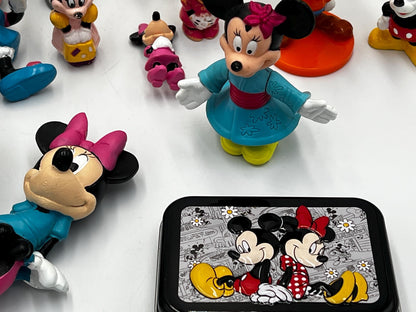 DISNEY Mickey Mouse Miniatures Lot of 20 Assorted Figures and Memorabilia - Minnie Mouse - Goofy - Disney Princess - Chip and Dale