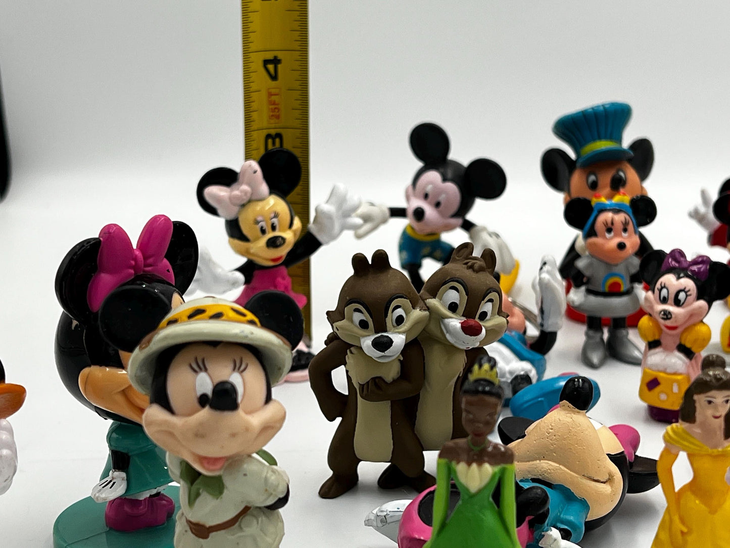 DISNEY Mickey Mouse Miniatures Lot of 20 Assorted Figures and Memorabilia - Minnie Mouse - Goofy - Disney Princess - Chip and Dale
