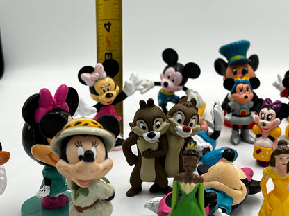 DISNEY Mickey Mouse Miniatures Lot of 20 Assorted Figures and Memorabilia - Minnie Mouse - Goofy - Disney Princess - Chip and Dale